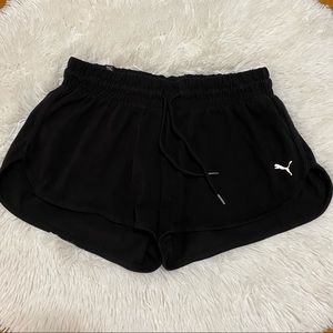 Solid Black Puma Shorts